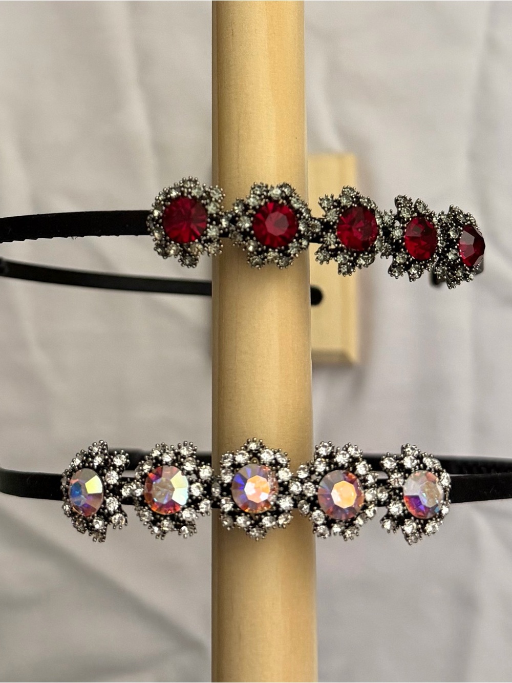 Bundle Set of 5 Rhinestone Crystal Headband Floral Bow Pearl Hair Accessories